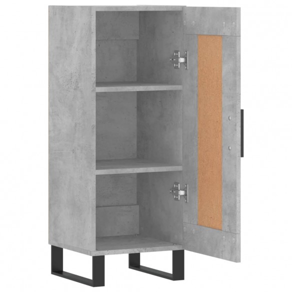 Buffet Gris béton 34,5x34x90 cm Bois d'ingénierie