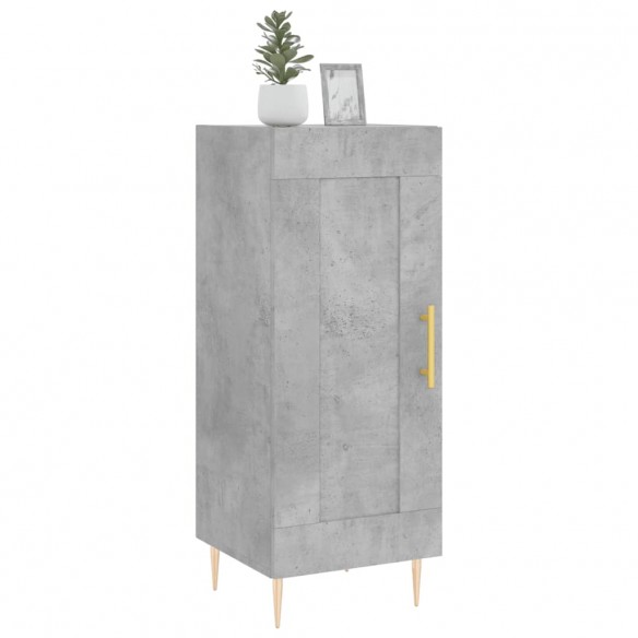 Buffet Gris béton 34,5x34x90 cm Bois d'ingénierie