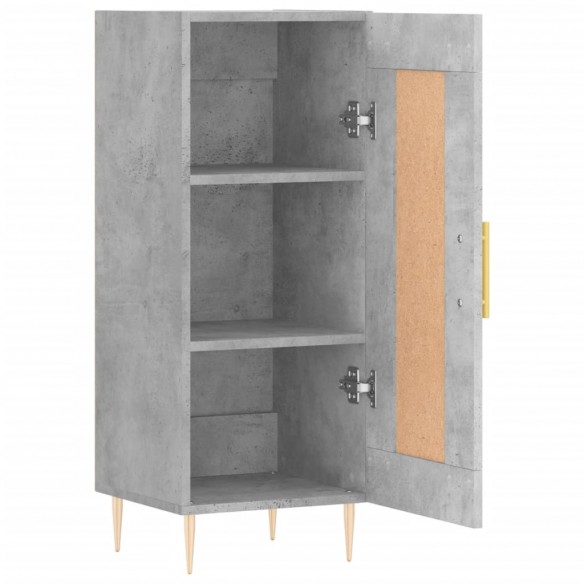 Buffet Gris béton 34,5x34x90 cm Bois d'ingénierie