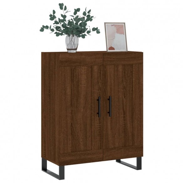 Buffet chêne marron 69,5x34x90 cm bois d'ingénierie