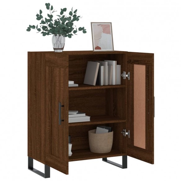 Buffet chêne marron 69,5x34x90 cm bois d'ingénierie