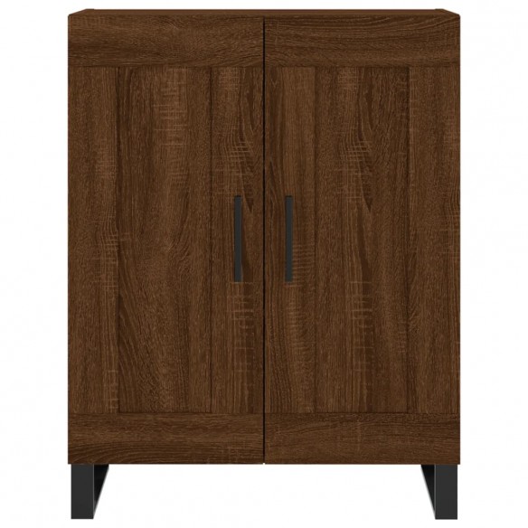 Buffet chêne marron 69,5x34x90 cm bois d'ingénierie