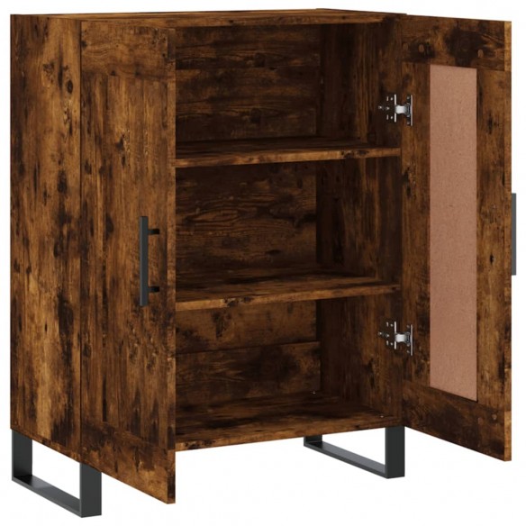 Buffet chêne fumé 69,5x34x90 cm bois d'ingénierie