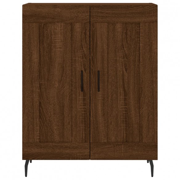 Buffet chêne marron 69,5x34x90 cm bois d'ingénierie