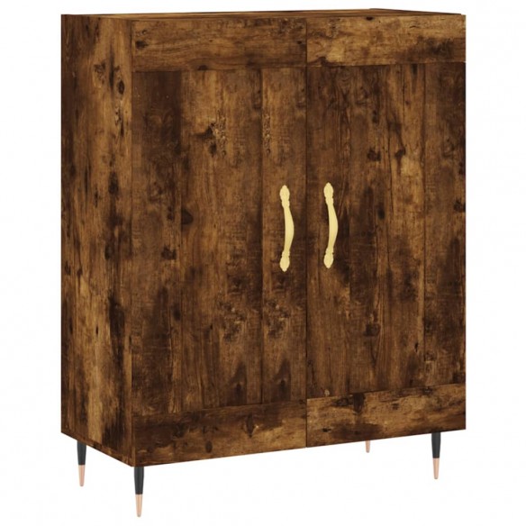 Buffet chêne fumé 69,5x34x90 cm bois d'ingénierie