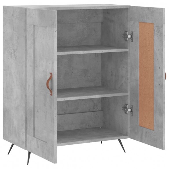 Buffet gris béton 69,5x34x90 cm bois d'ingénierie