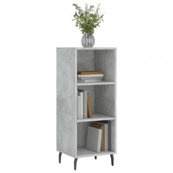 Buffet gris béton 34,5x32,5x90 cm bois d'ingénierie