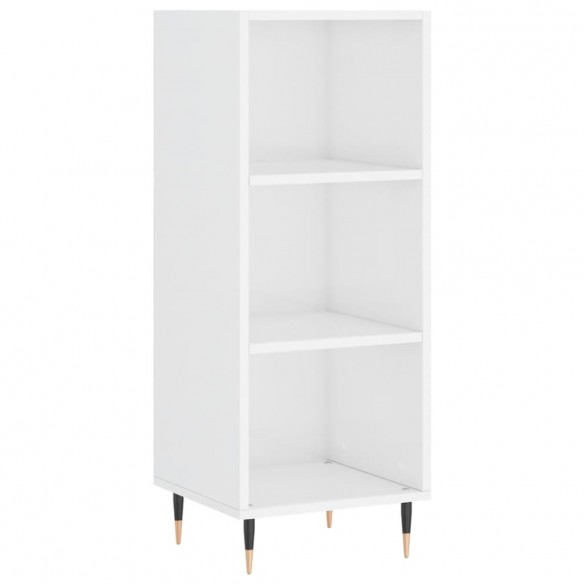 Buffet blanc brillant 34,5x32,5x90 cm bois d'ingénierie