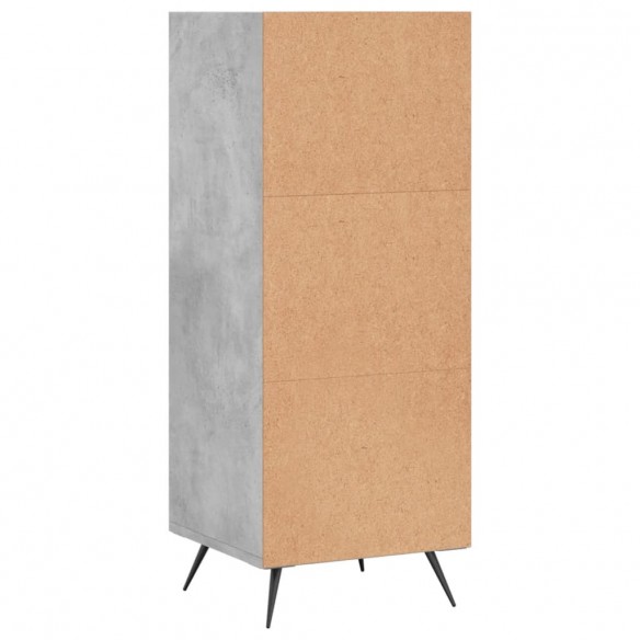 Armoire à étagères gris béton 34,5x32,5x90 cm bois d'ingénierie