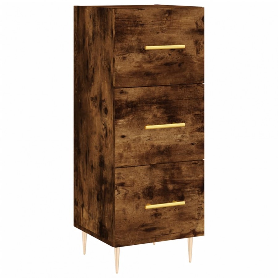 Buffet Chêne fumé 34,5x34x90 cm Bois d'ingénierie