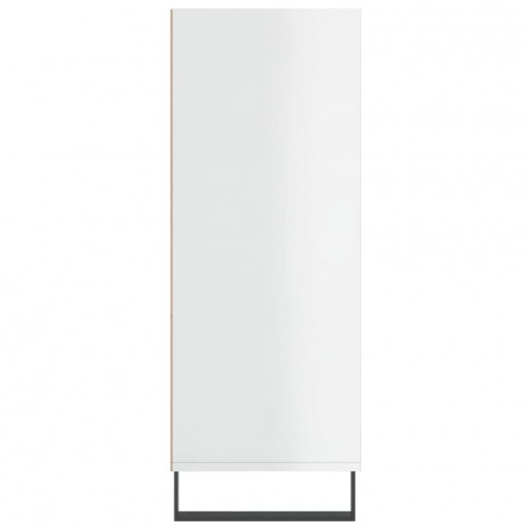 Armoire à étagères blanc brillant 69,5x32,5x90 cm