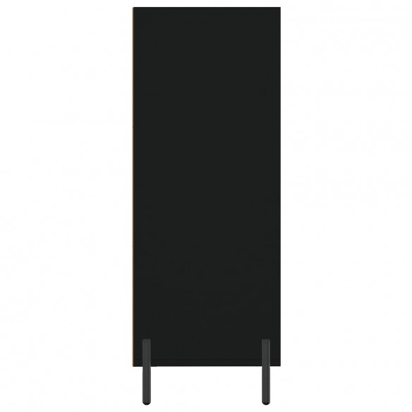 Armoire à étagères noir 69,5x32,5x90 cm bois d'ingénierie