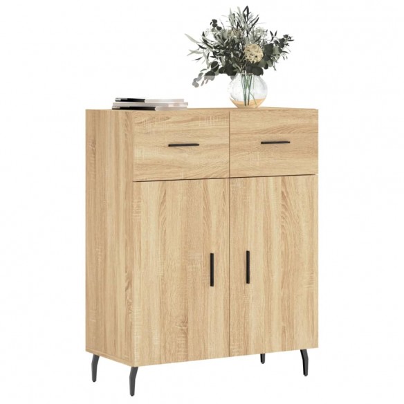 Buffet chêne sonoma 69,5x34x90 cm bois d'ingénierie