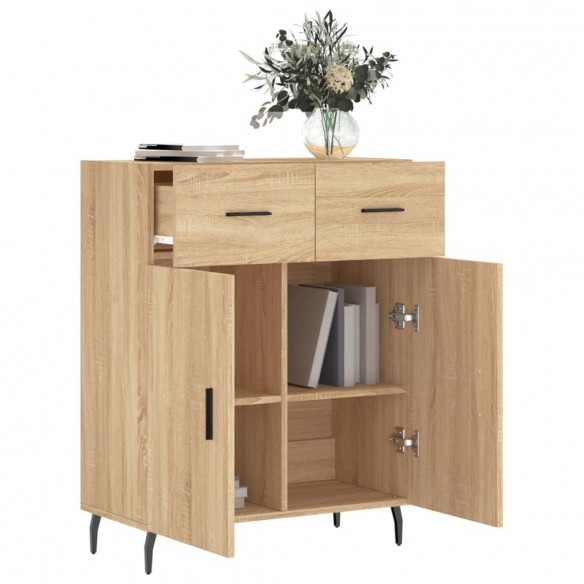 Buffet chêne sonoma 69,5x34x90 cm bois d'ingénierie