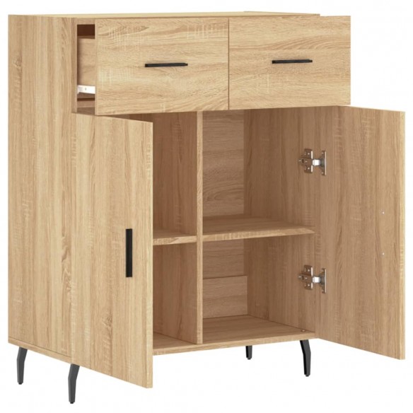 Buffet chêne sonoma 69,5x34x90 cm bois d'ingénierie