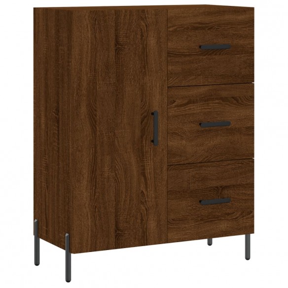 Buffet chêne marron 69,5x34x90 cm bois d'ingénierie