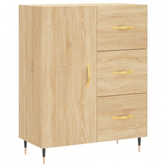 Buffet chêne sonoma 69,5x34x90 cm bois d'ingénierie