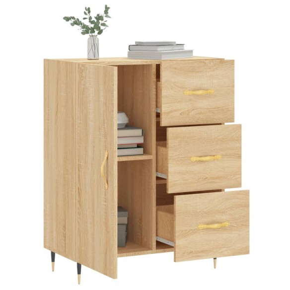 Buffet chêne sonoma 69,5x34x90 cm bois d'ingénierie