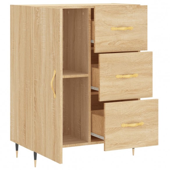 Buffet chêne sonoma 69,5x34x90 cm bois d'ingénierie