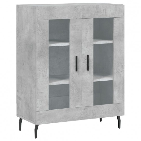 Buffet gris béton 69,5x34x90 cm bois d'ingénierie