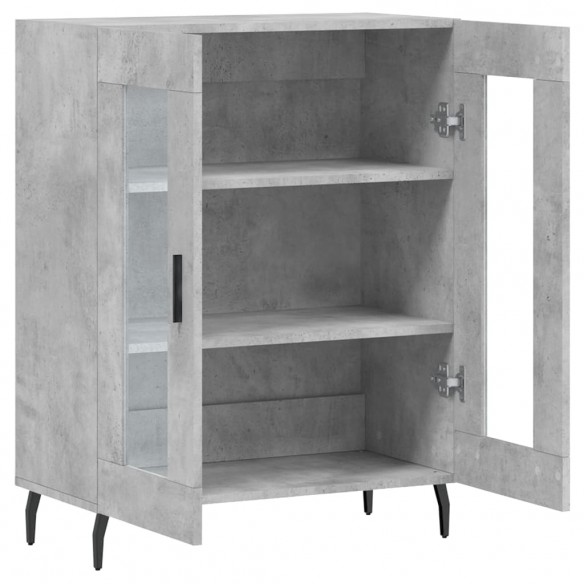 Buffet gris béton 69,5x34x90 cm bois d'ingénierie