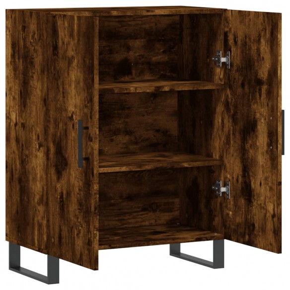 Buffet chêne fumé 69,5x34x90 cm bois d'ingénierie