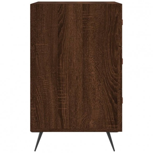 Table de chevet chêne marron 40x40x66 cm bois d'ingénierie