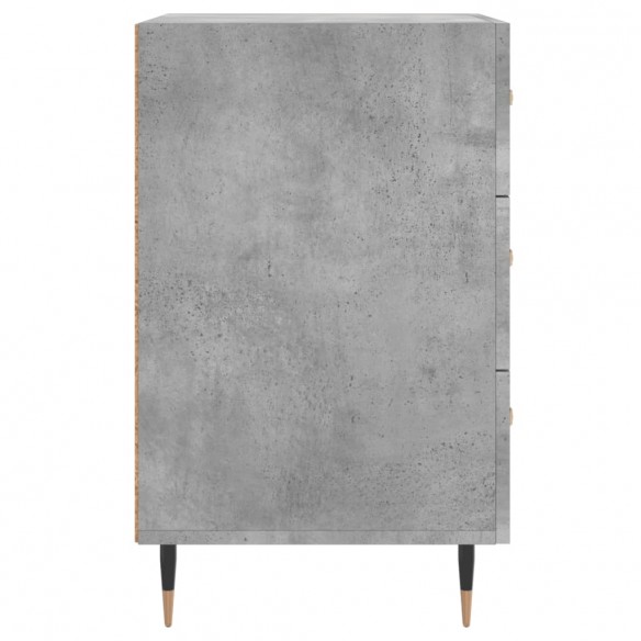 Table de chevet gris béton 40x40x66 cm bois d'ingénierie