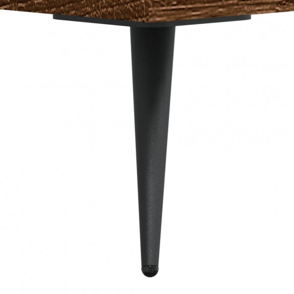 Table de chevet chêne marron 40x40x66 cm bois d'ingénierie