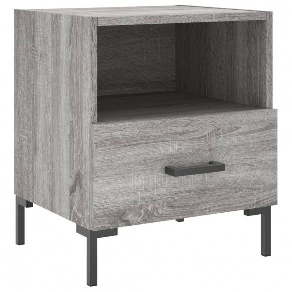 Table de chevet sonoma gris 40x35x47,5 cm bois d’ingénierie