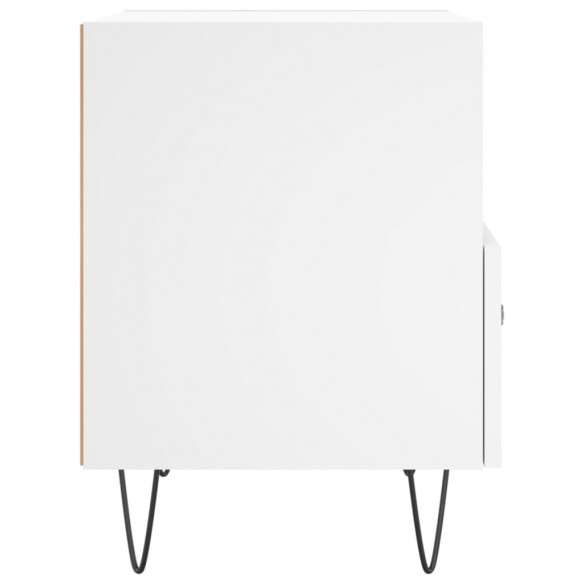 Table de chevet blanc 40x35x47,5 cm bois d’ingénierie