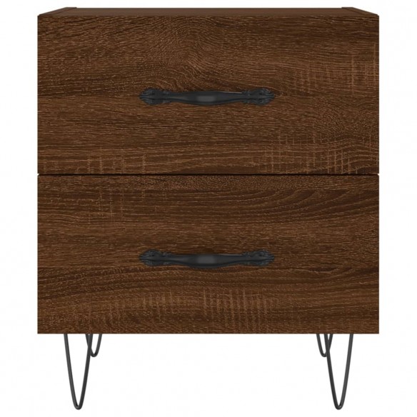 Tables de chevet 2 pcs chêne marron 40x35x47,5 cm