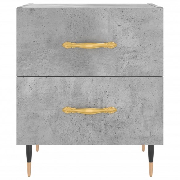 Table de chevet gris béton 40x35x47,5 cm bois d’ingénierie