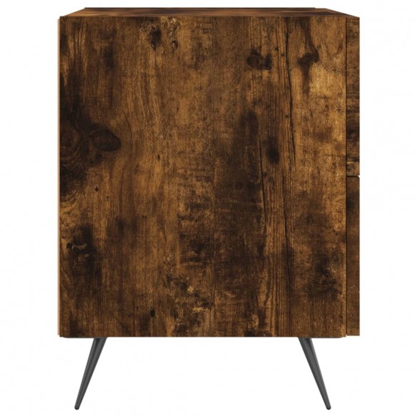 Table de chevet chêne fumé 40x35x47,5 cm bois d’ingénierie