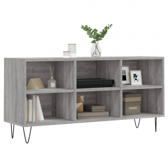 Meuble TV sonoma gris 103,5x30x50 cm bois d'ingénierie