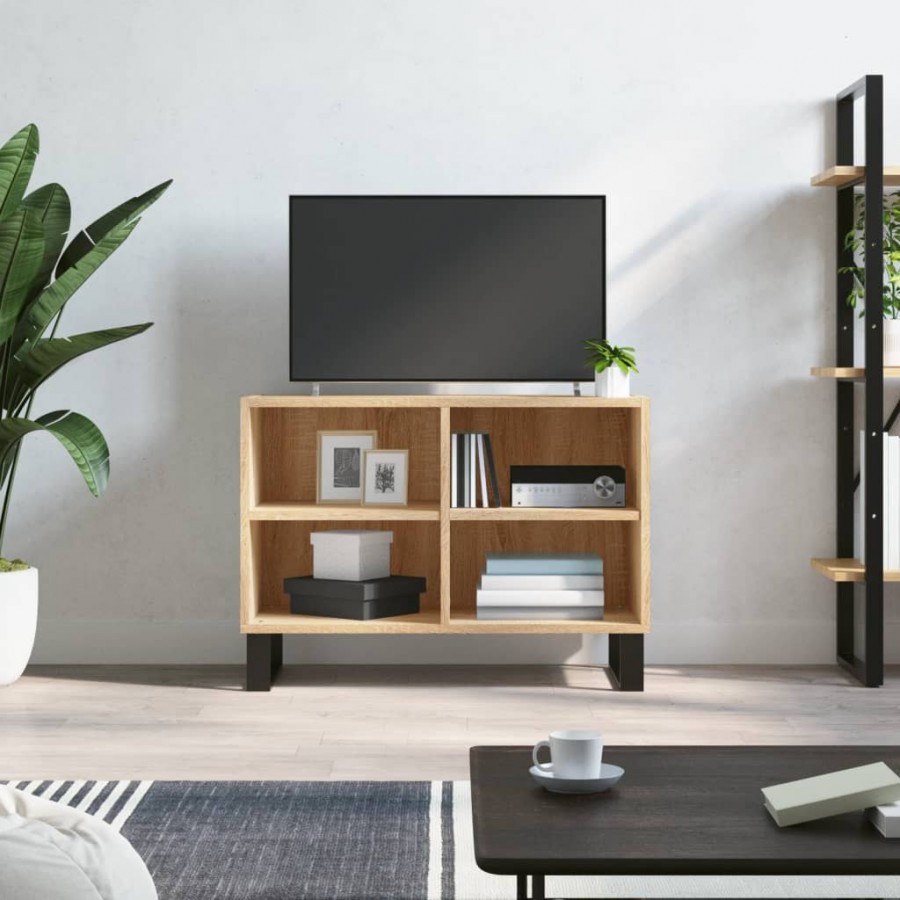 Meuble TV chêne sonoma 69,5 x 30 x 50 cm bois d'ingénierie