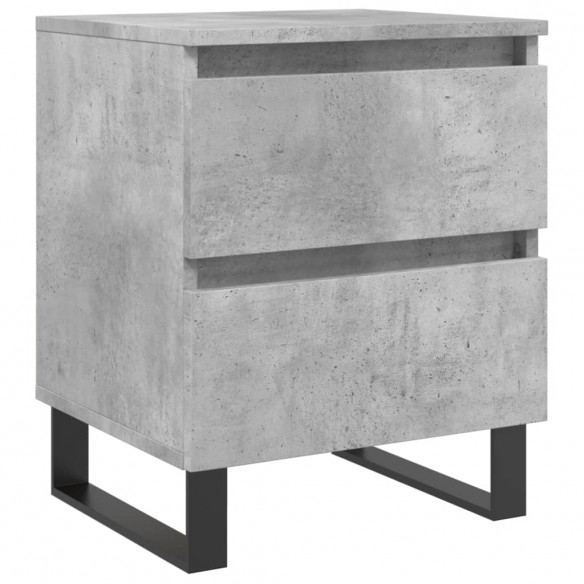 Table de chevet gris béton 40x35x50 cm bois d’ingénierie