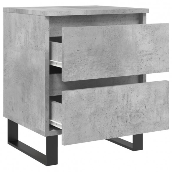 Table de chevet gris béton 40x35x50 cm bois d’ingénierie