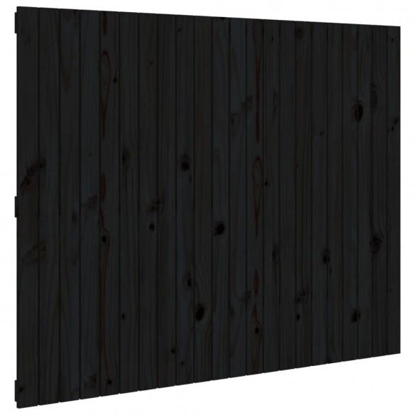 Tête de lit murale Noir 140x3x110 cm Bois massif de pin