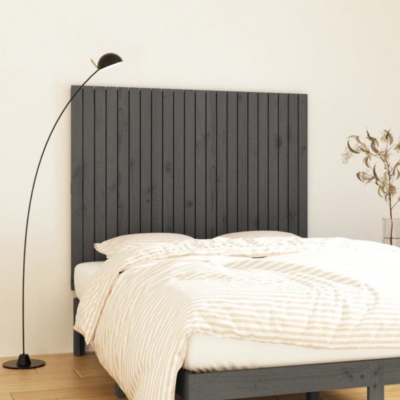 Tête de lit murale Gris 140x3x110 cm Bois massif de pin