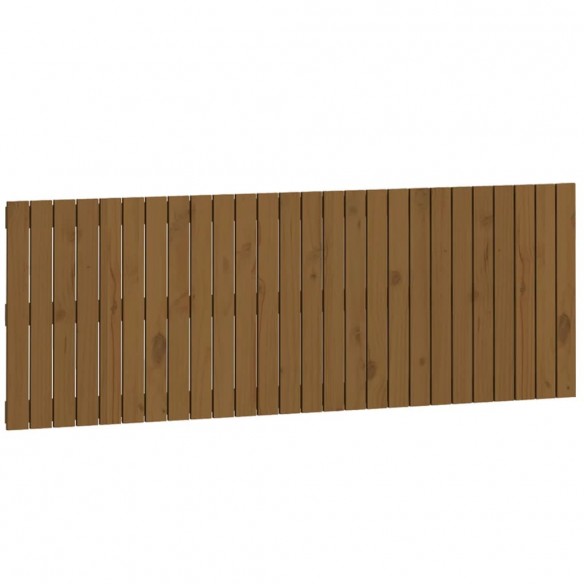 Tête de lit murale Marron miel 166x3x60 cm Bois massif de pin