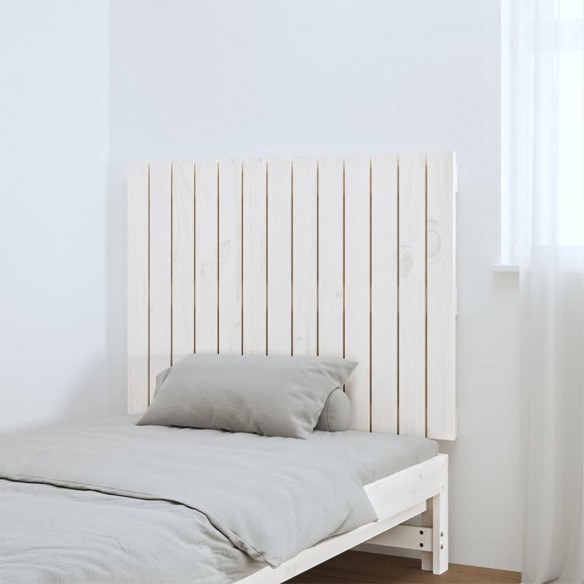 Tête de lit murale Blanc 82,5x3x60 cm Bois massif de pin