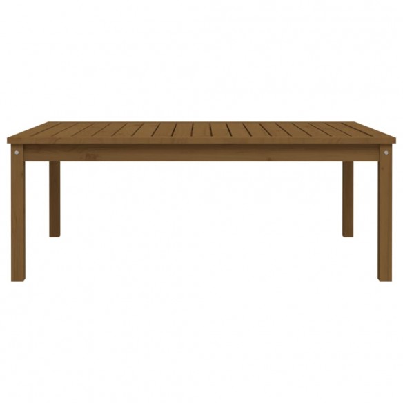 Table de jardin marron miel 121x82,5x45 cm bois massif de pin