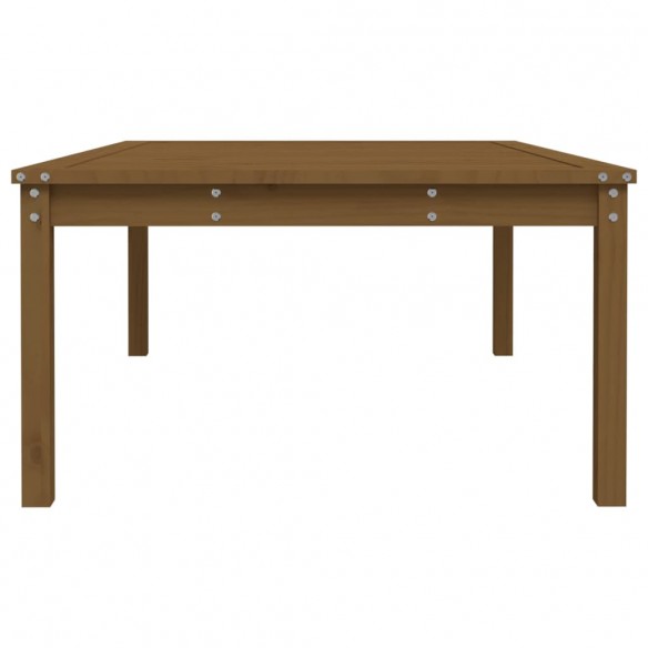 Table de jardin marron miel 121x82,5x45 cm bois massif de pin