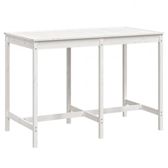 Table de jardin blanc 159,5x82,5x110 cm bois massif de pin