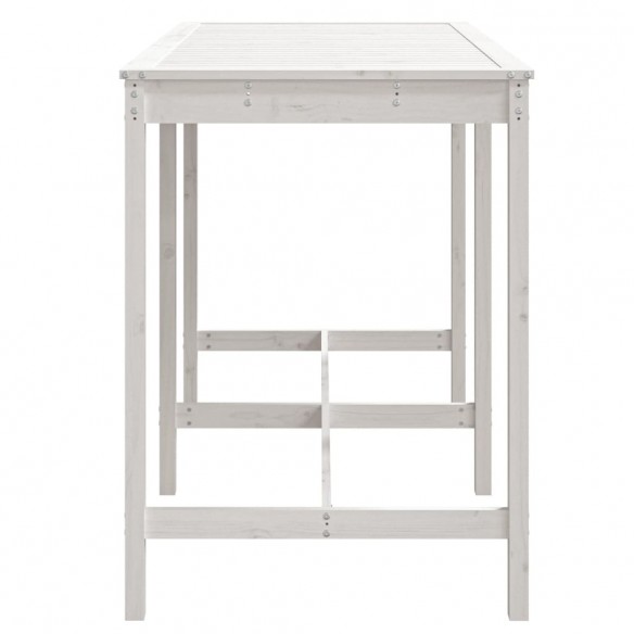 Table de jardin blanc 159,5x82,5x110 cm bois massif de pin