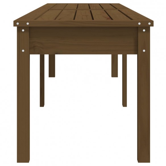 Banc de jardin à 2 places marron miel 203,5x44x45cm bois de pin