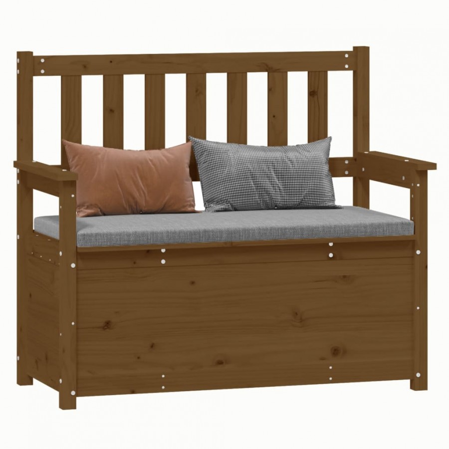 Banc Marron miel 112,5x51,5x96,5 cm Bois de pin massif Banc Marron miel 112,5x51,5x96,5 cm Bois de pin massif
