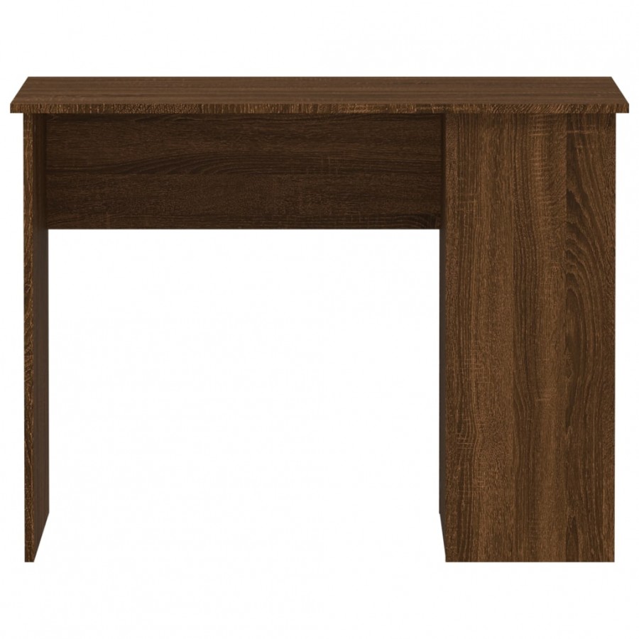 Bureau chêne marron 100x55x75 cm bois d'ingénierie