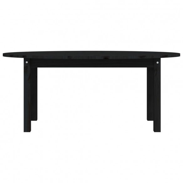 Table basse Noir 110x55x45 cm Bois massif de pin